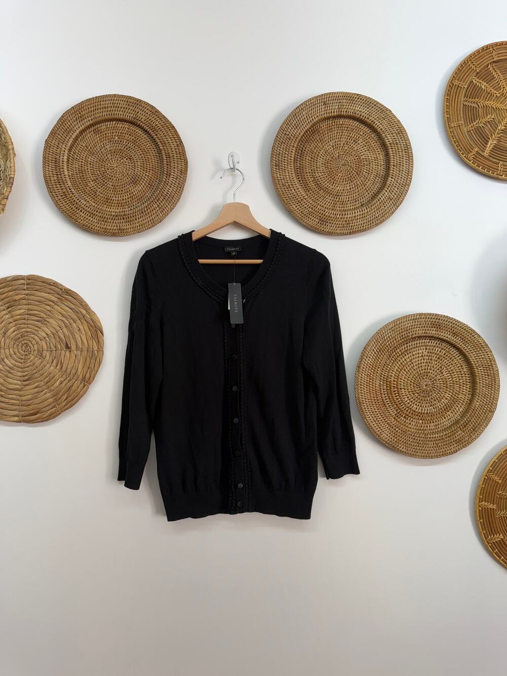 NEW Talbots Black Cardigan Sweater Medium